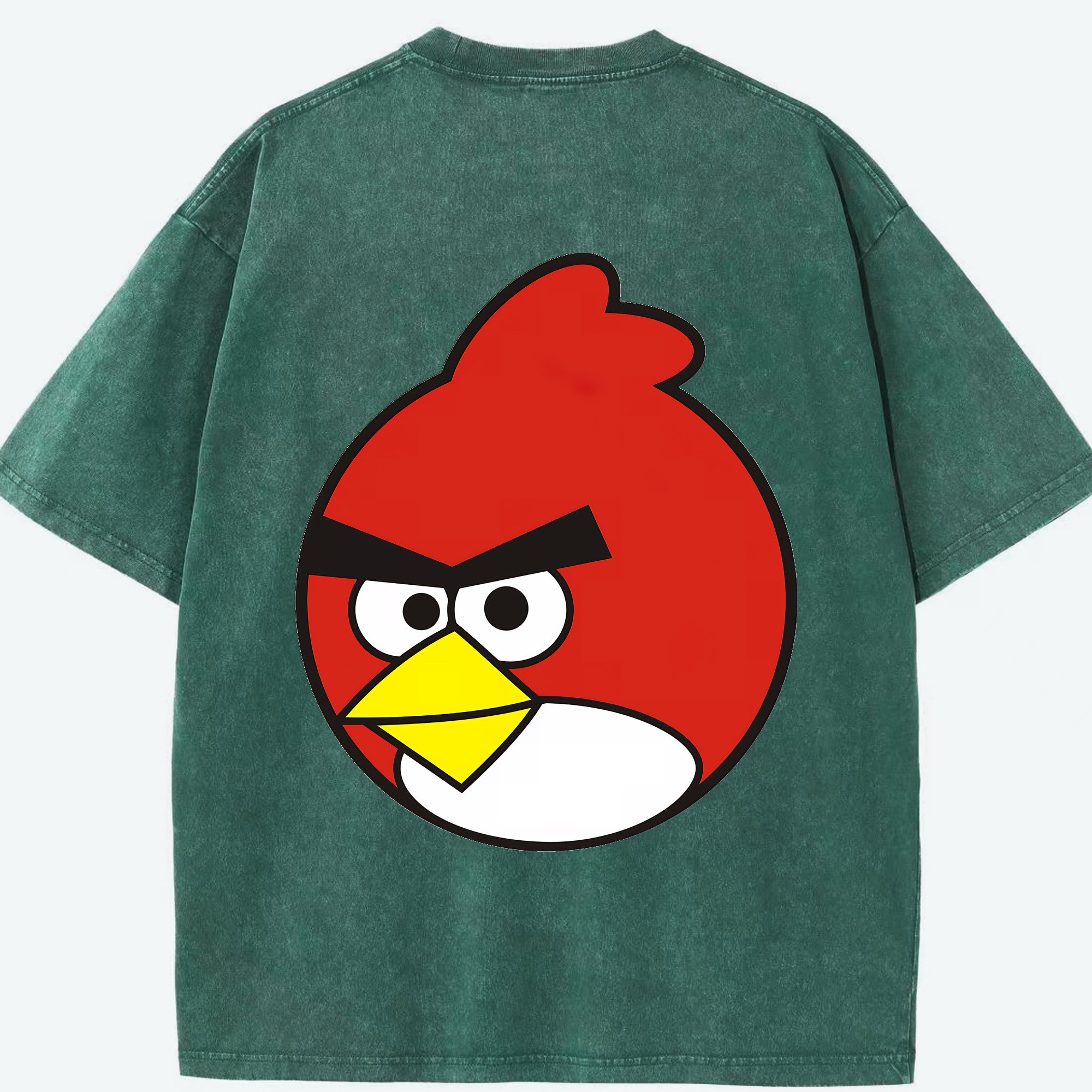 （画像用） Angry Birds アングリーバード 綿100% ヴィンテージ風 半袖Tシャツ（背面プリント）